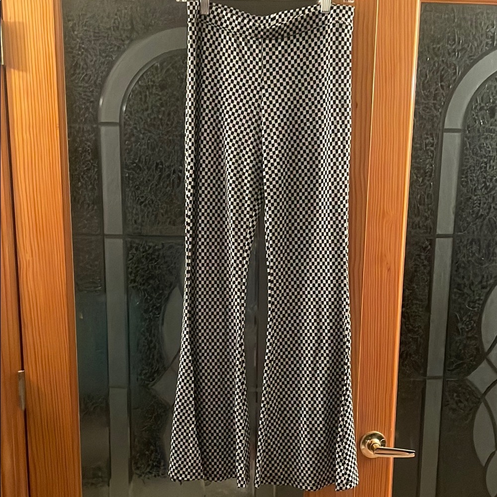 Altar'd State Black and White Flare Pants